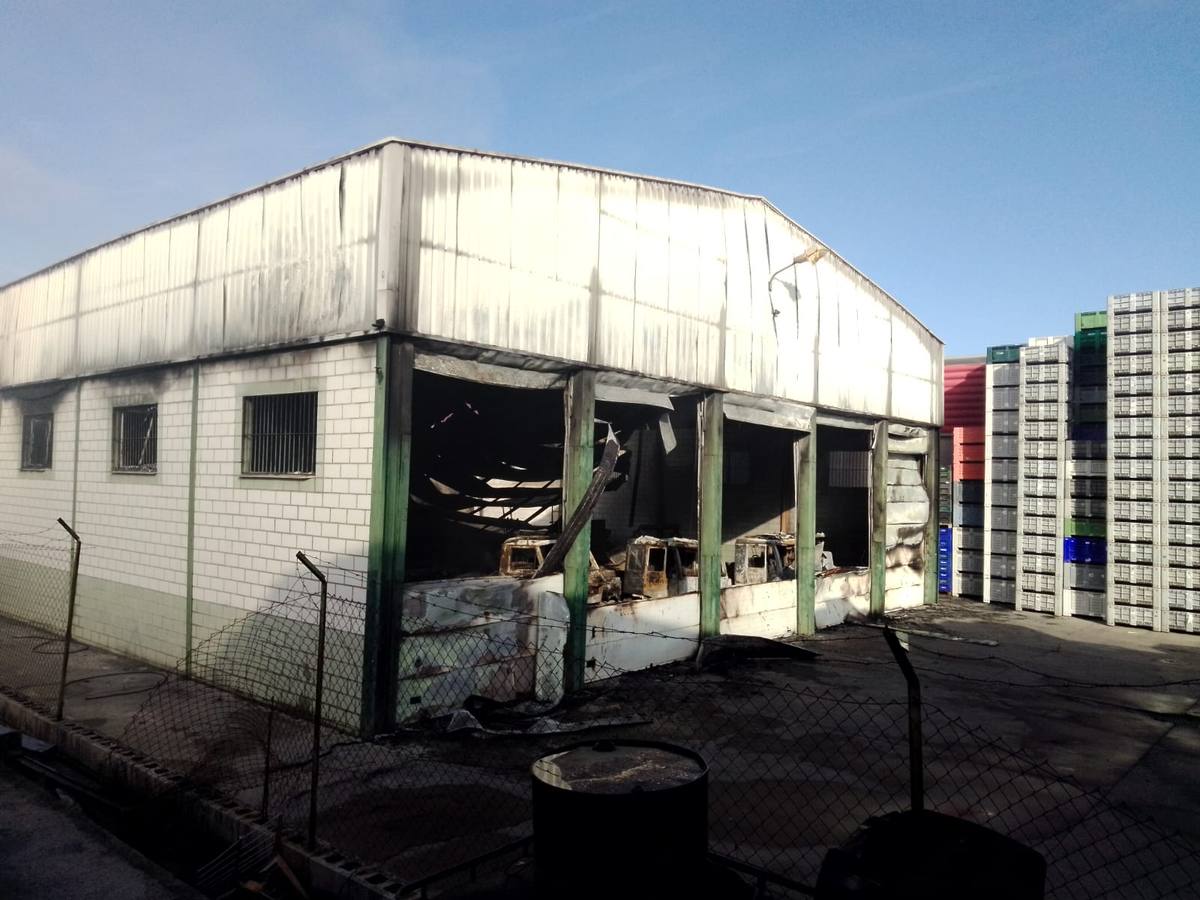 Estado de la nave una vez sofocado el incendio 