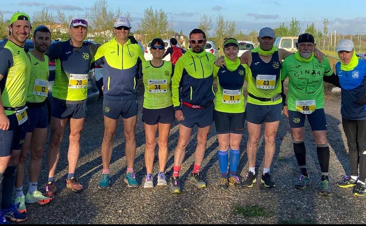 Algunos de los atletas del club durante una de las pruebas de este fin de semana 