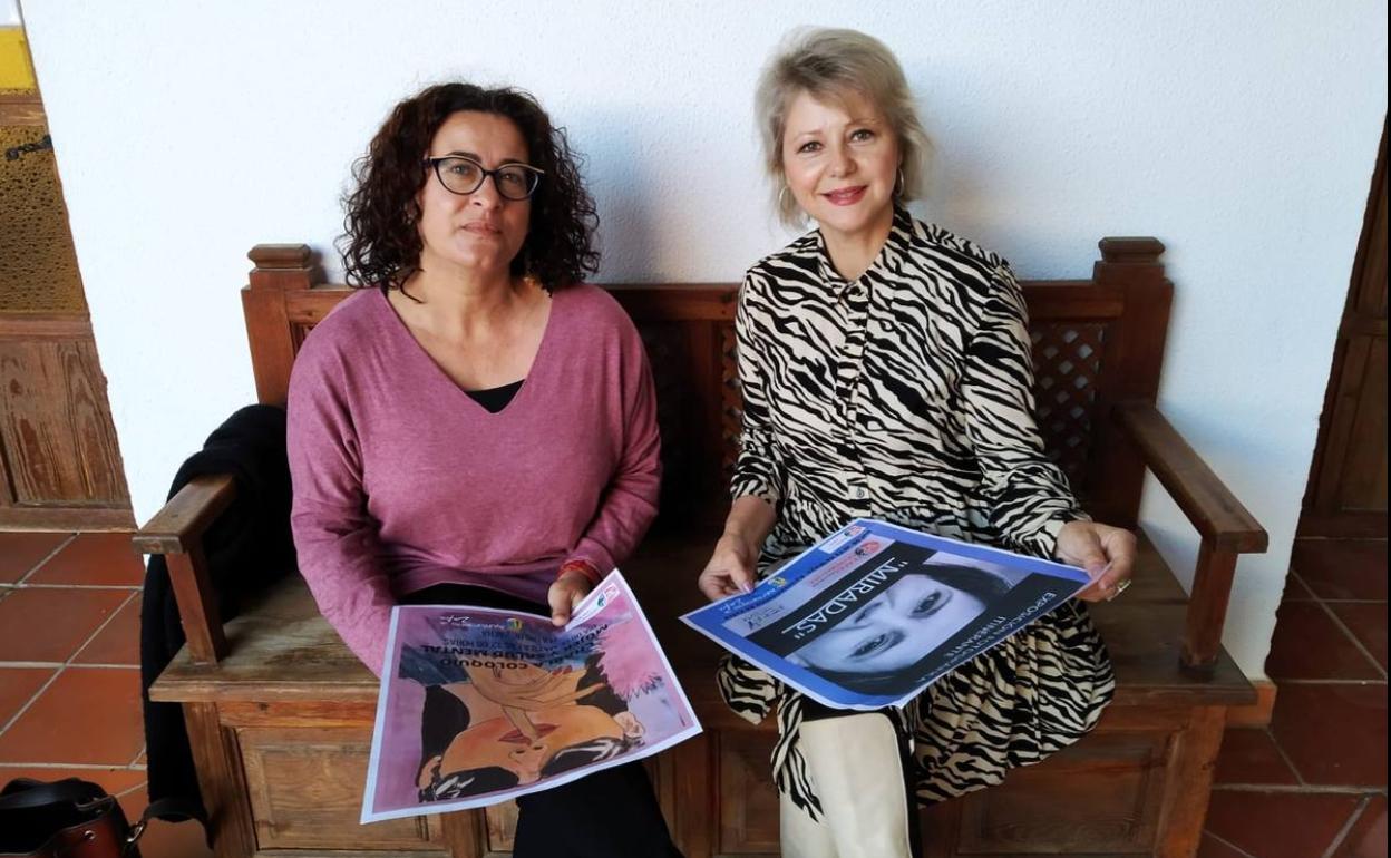 Alicia Naharro y Mayca Cabello en la presentación de estas iniciativas 