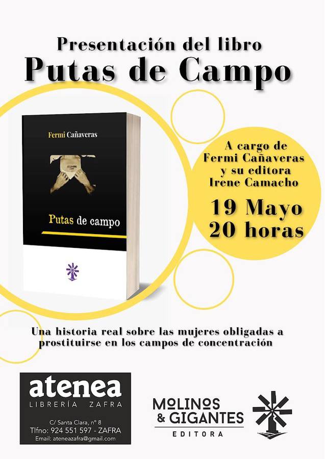 Fermi Cañaveras presentará el libro 'Putas de campo' en Atenea