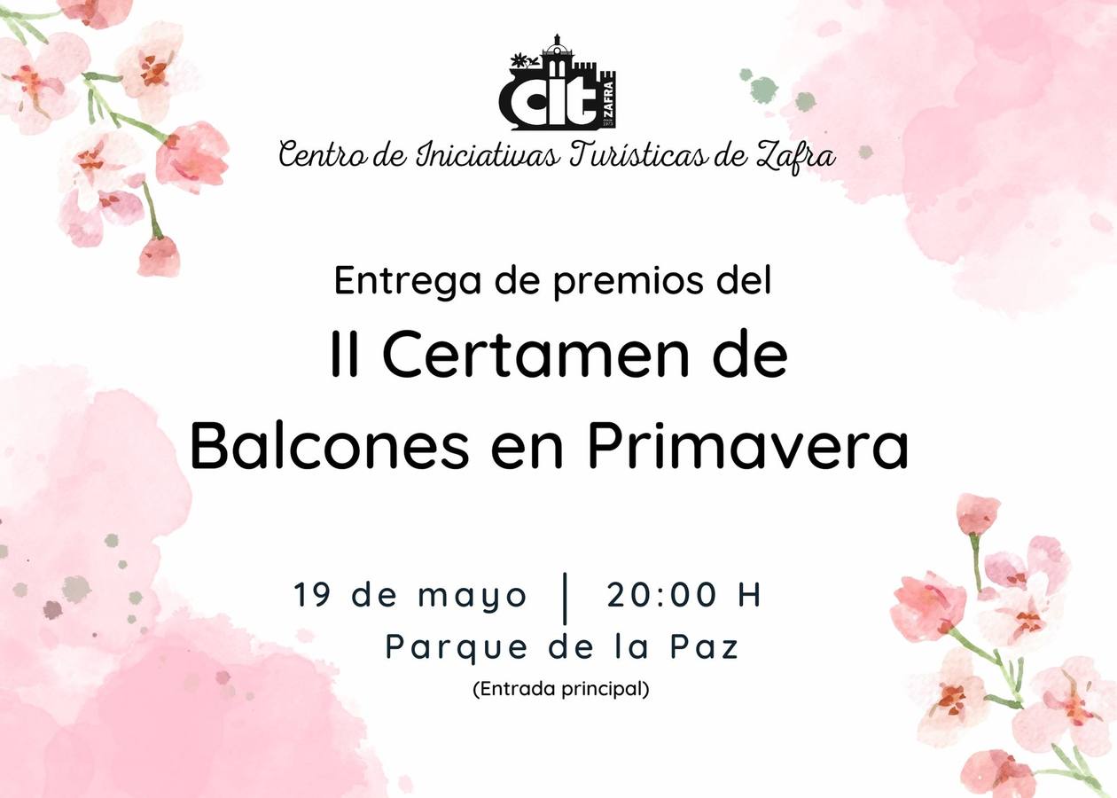 El CIT entrega este jueves los galardones del su concurso Balcones en Primavera en Zafra