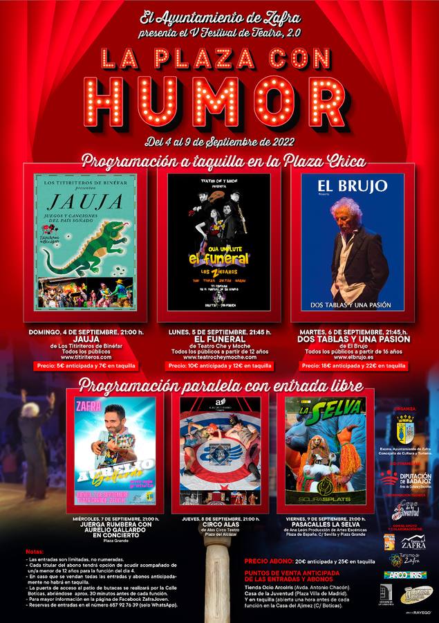 Cartel con la programación del evento 