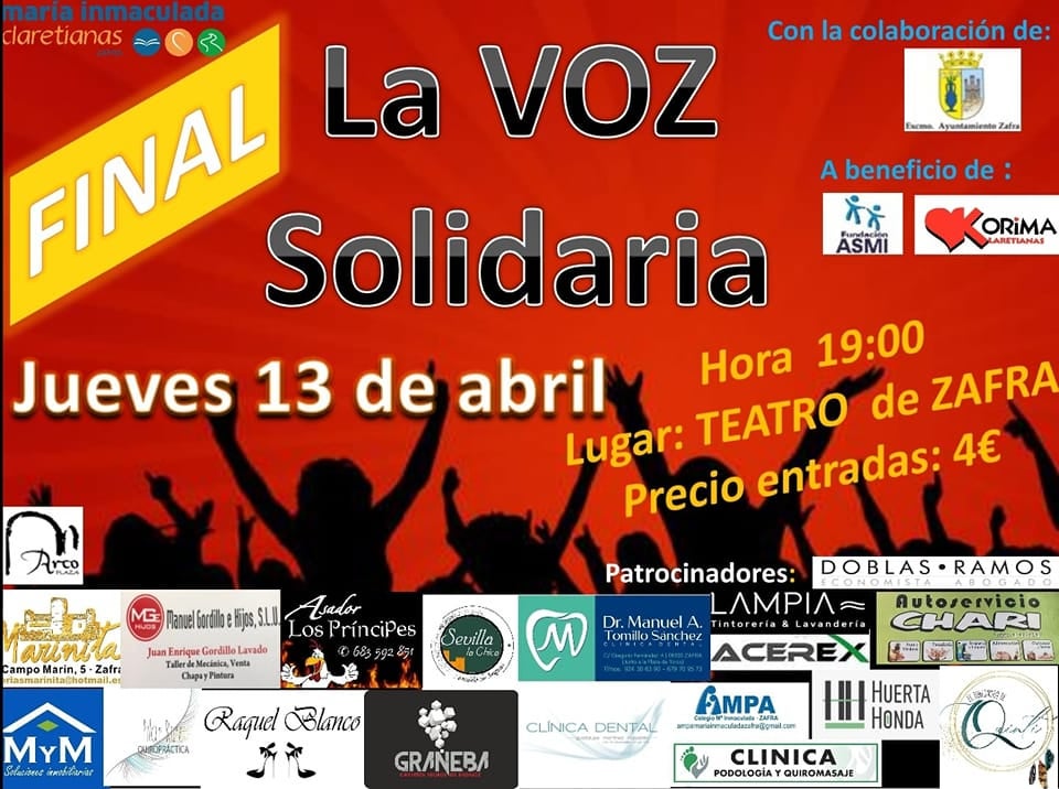 La final de la 'Voz Solidaria' será este jueves en el Teatro de Zafra