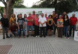 La candidatura de UPZ-IU junto a la candidata regional Irene de Miguel