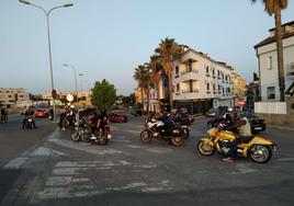 Salida de las motos desde Zafra para recorrer la ruta prevista