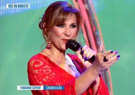 La artista zafrense durante su actuación