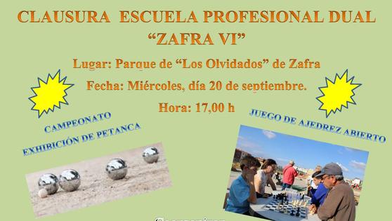 La Escuela Profesional Dual 'Zafra VI' celebra su clausura en el Parque de los Olvidados