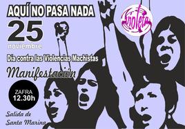 Cartel anunciador de la manifestación