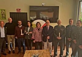 Los partcipantes en el homenaje