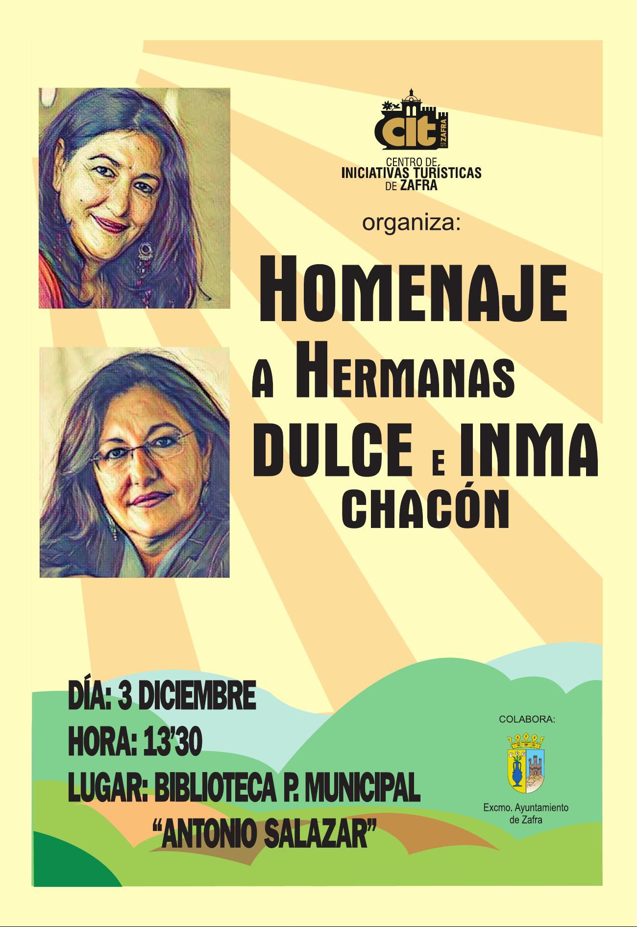 El Centro de Iniciativas Turísticas rendirá homenaje a las hermanas Inma y Dulce Chacón