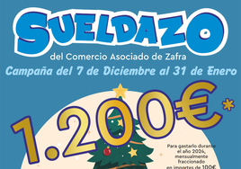 El comercio asociado de Zafra sortea 1.200 euros en su campaña de Navidad