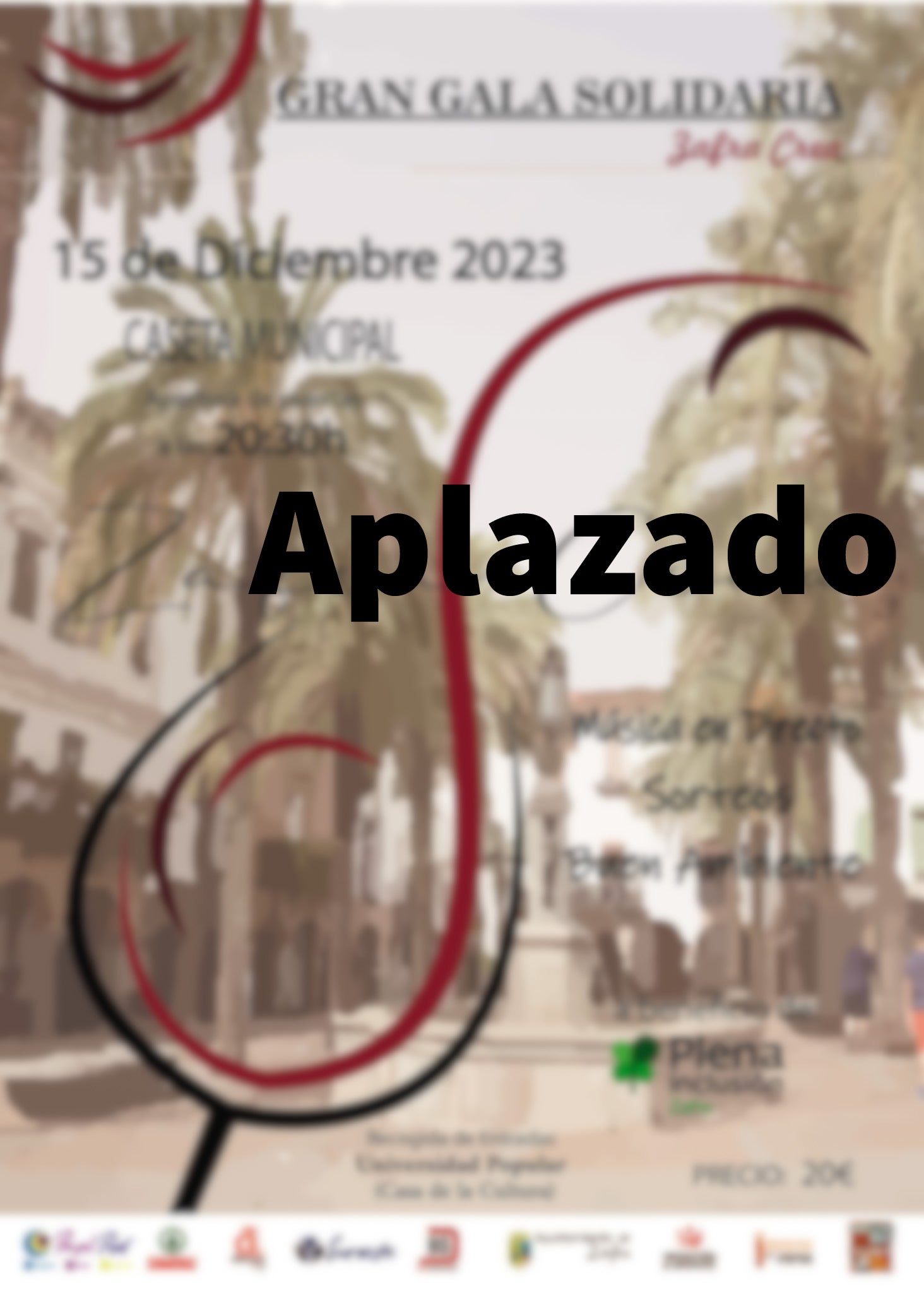 Aplazada hasta el 3 de febrero la II Gala Solidaria de la Muestra Cultural y Gastronómica Zafra Crea
