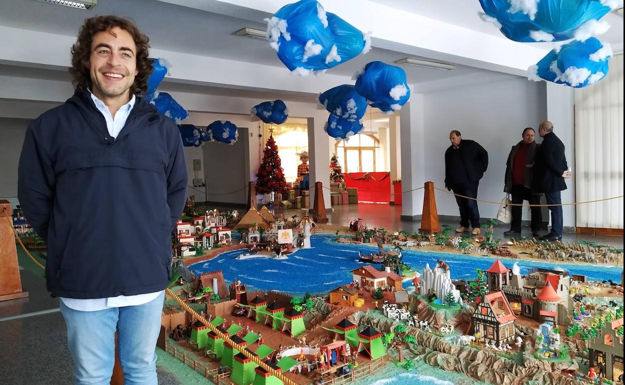 Andrés Malpica el día de la inauguración del belén 