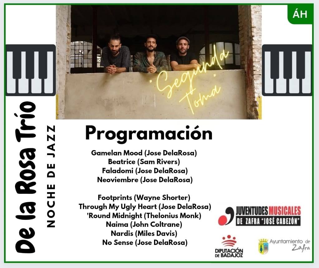 Juventudes Musicales ofrecerá una Noche de Jazz con DelaRosa Trío