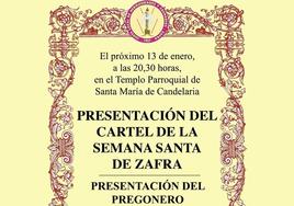 La Junta Local de Cofradías y Hermandades presenta el sábado el cartel y el pregonero de la Semana Santa 2024