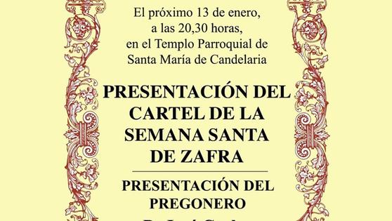 La Junta Local de Cofradías y Hermandades presenta el sábado el cartel y el pregonero de la Semana Santa 2024