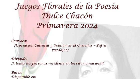 La Asociación El Castellar convoca los Juegos Florales de la Poesía 'Dulce Chacón' Primavera 2024