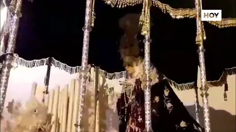 La lluvia deslució la procesión del 'Amarrao' y la Virgen de las Angustias en Zafra