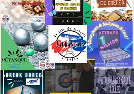 Cartel de las distintas actividades