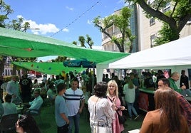 Un momento de la fiesta en la calle Ancha