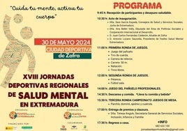 XVIII Jornadas Deportivas Regionales de Salud Mental en Extremadura reunirán a más de 500 personas en Zafra