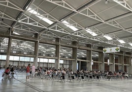 Alumnos realizando las pruebas