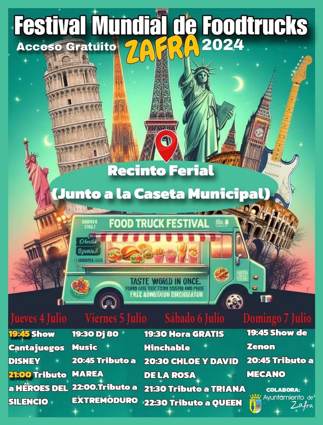 El recinto ferial acogerá un festival de foodtrucks del 4 al 7 de julio