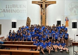 Los jóvenes que realizan en Camino en San Miguel