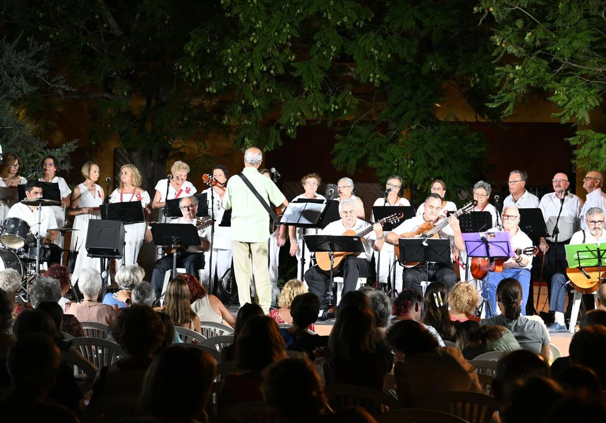 El grupo musical durante su actuación