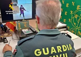 Visionado del vídeo por parte de la Guardia Civil