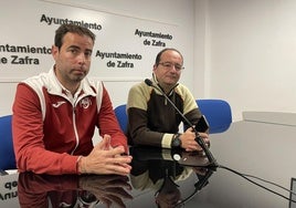 Anuncia de la actividad en Zafra por parte del concejal de Deportes y el director de la Escuela de Fútbol