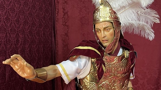 El paso del Misterio del 'Amarrao' ya cuenta con la nueva figura del soldado romano