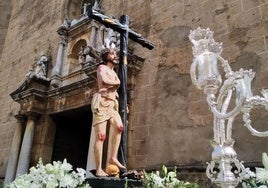 El Cristo de los Afligidos durante su procesión