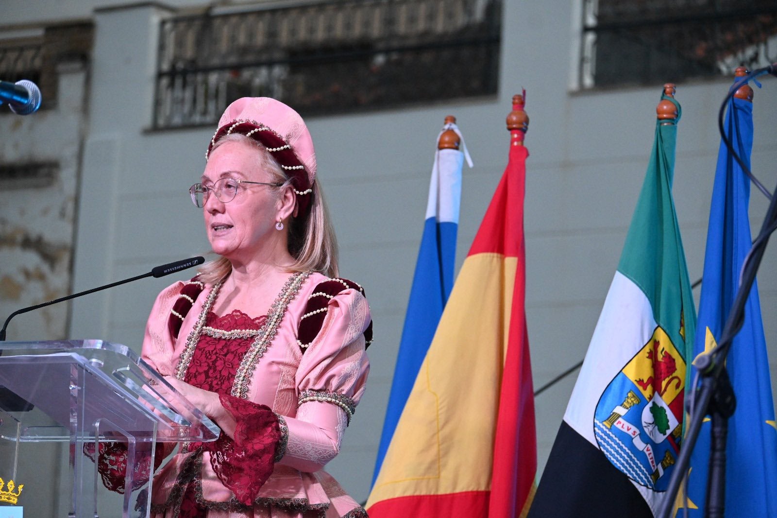 La pregonera durante su intervención