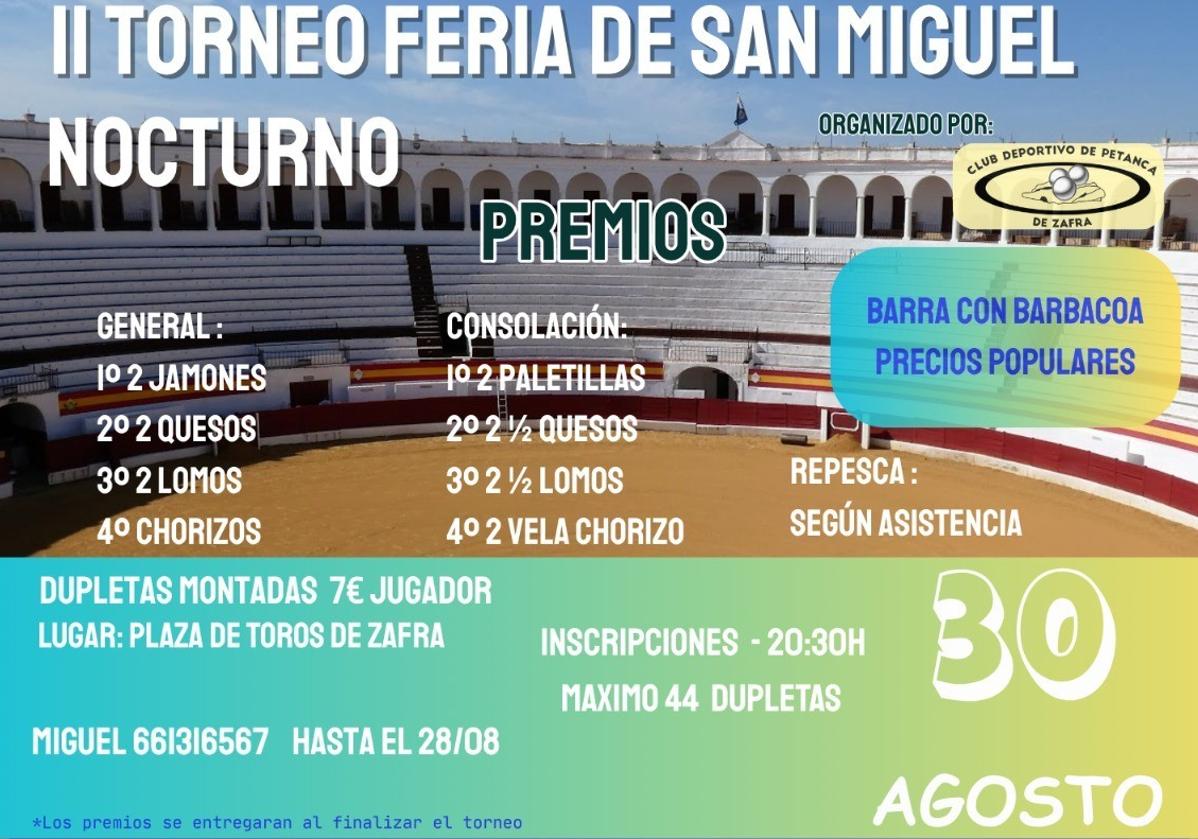 El Club de Petanca organiza el II Torneo Feria de San Miguel Nocturno