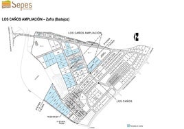 SEPES comercializa 41 parcelas de la actuación 'Los Caños Ampliación' en Zafra