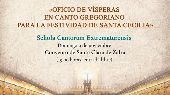 Schola Cantorum Extrematurensis actuará este domingo en la Iglesia de Santa Clara