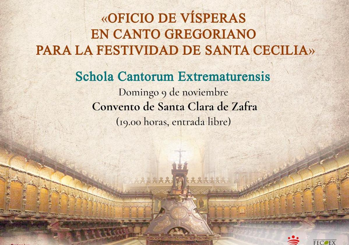 Schola Cantorum Extrematurensis actuará este domingo en la Iglesia de Santa Clara