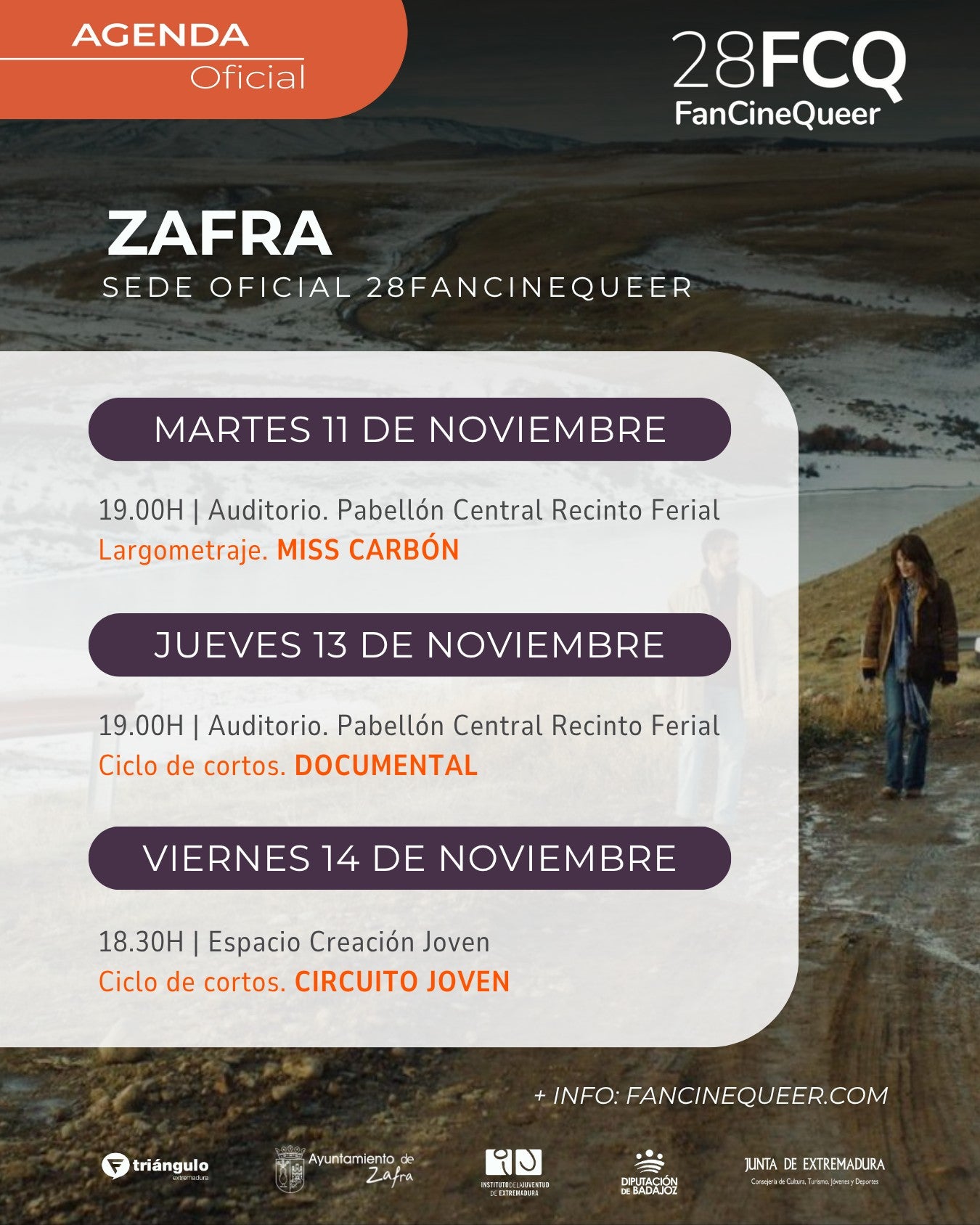 Agenda de aactividades en Zafra