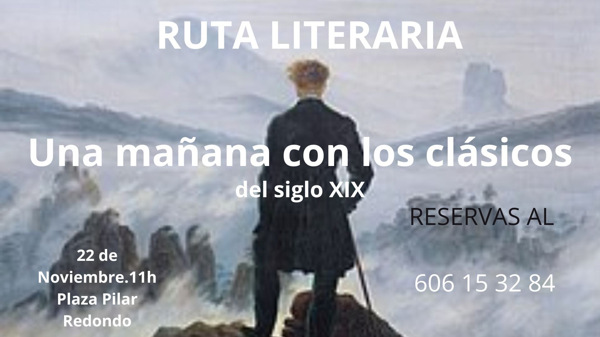 Romanticismo, misterio y teatro en una ruta literaria el sábado 22 de noviembre