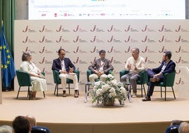 Una de las jornadas durante el último Congreso Mundial del Jamón celebrado en Zafra