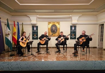 El cuarteto durante una de sus actuaciones