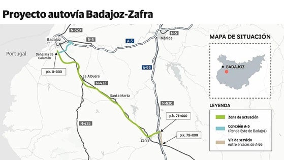 El Ministerio de Transportes aprueba el estudio informativo de la autovía entre Badajoz y Zafra