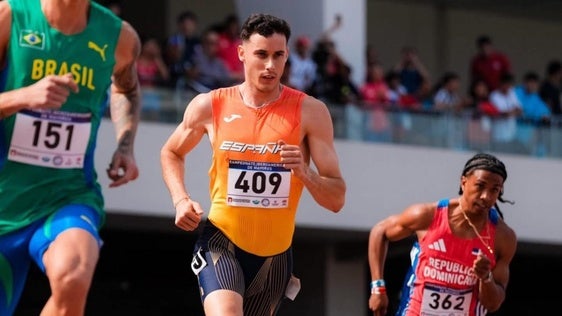 David Barroso, en la diputa en la final de la Federación Española de Atletismo