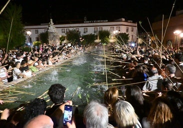 Momento de la 'mojá' de varas