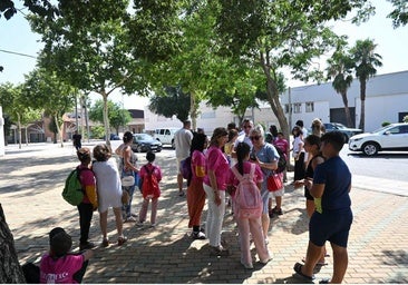 Llegada de los niños y niñas a Zafra