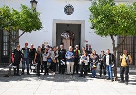 Recepción de los motoristas en el Ayuntamiento