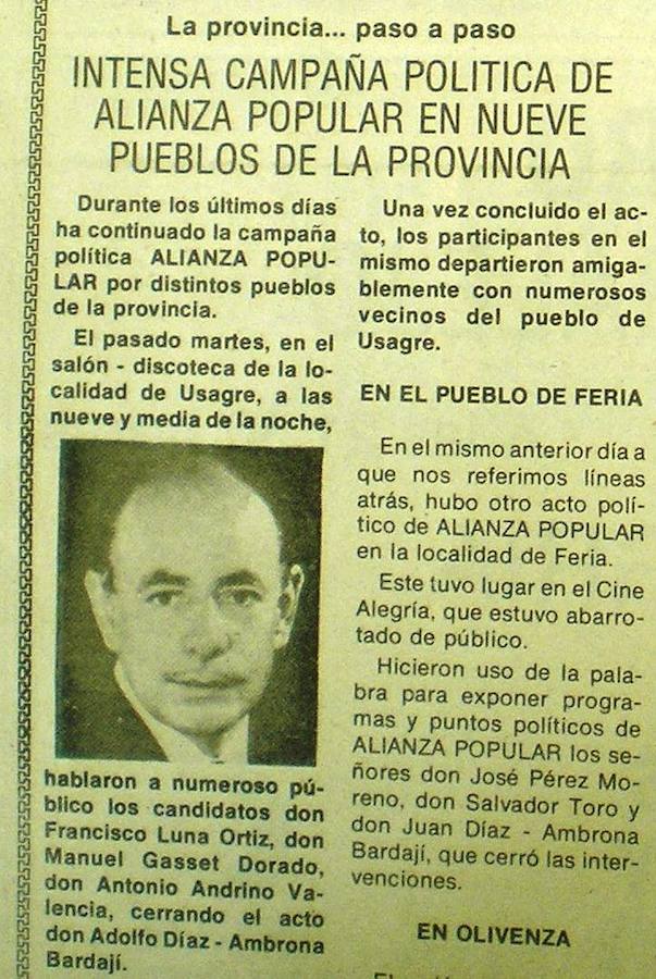 Recorte de ‘La Hoja del lunes’ del 15 de junio de 1977.