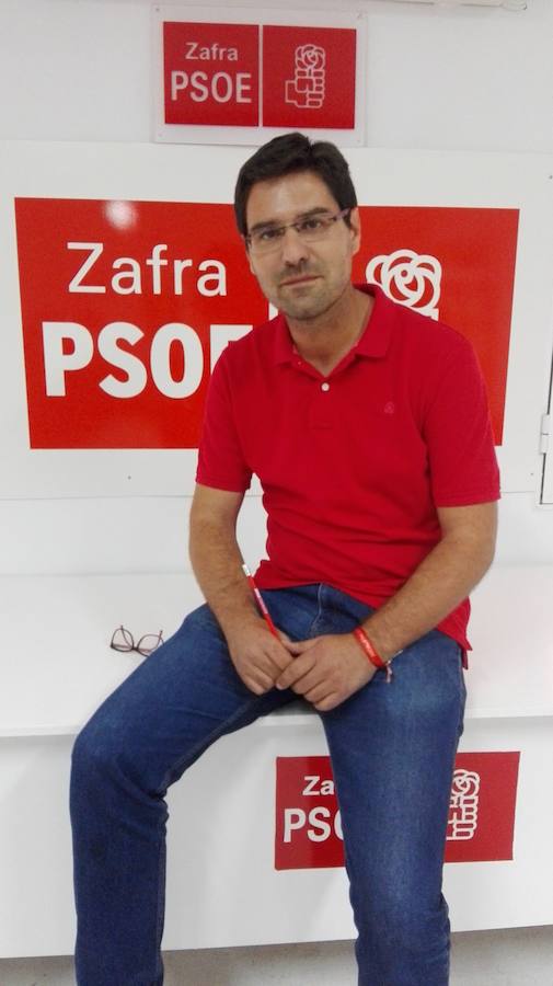 Ramón Díaz en la sede de Zafra 