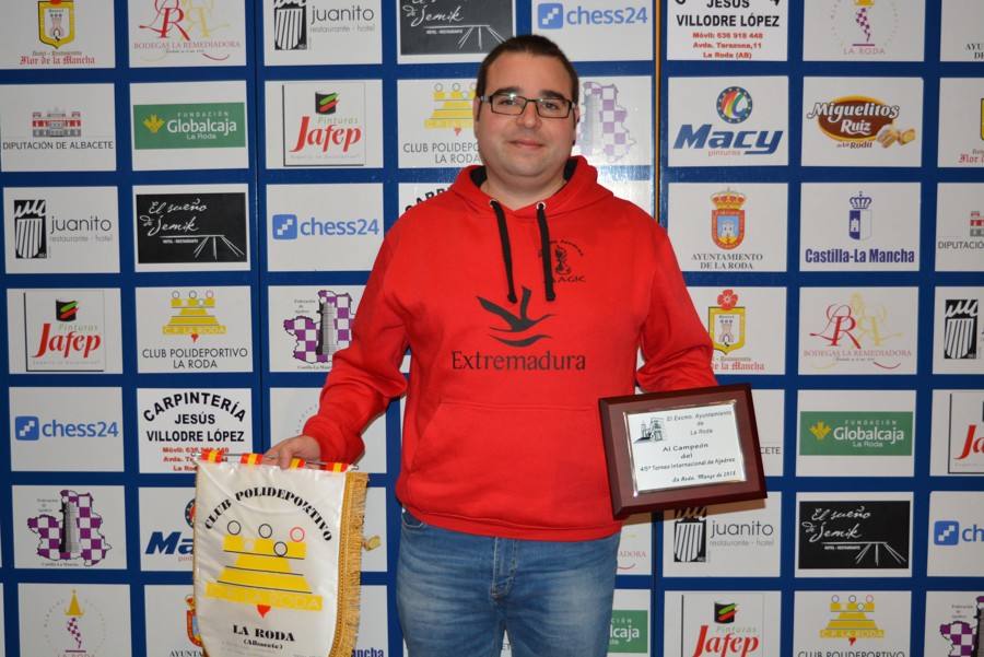 Manuel Pérez Candelario, campeón del Torneo Internacional de Ajedrez de La Roda